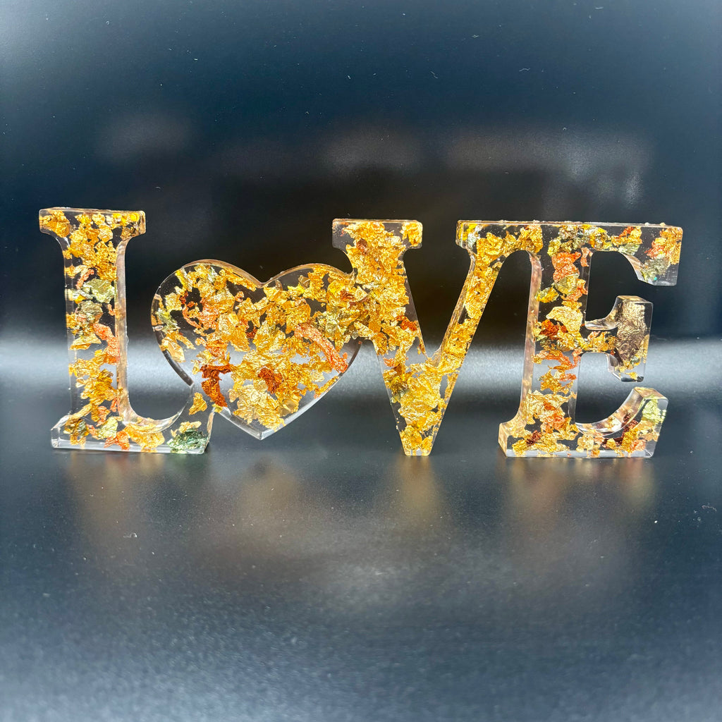 Love Sign - Gold Flakes
