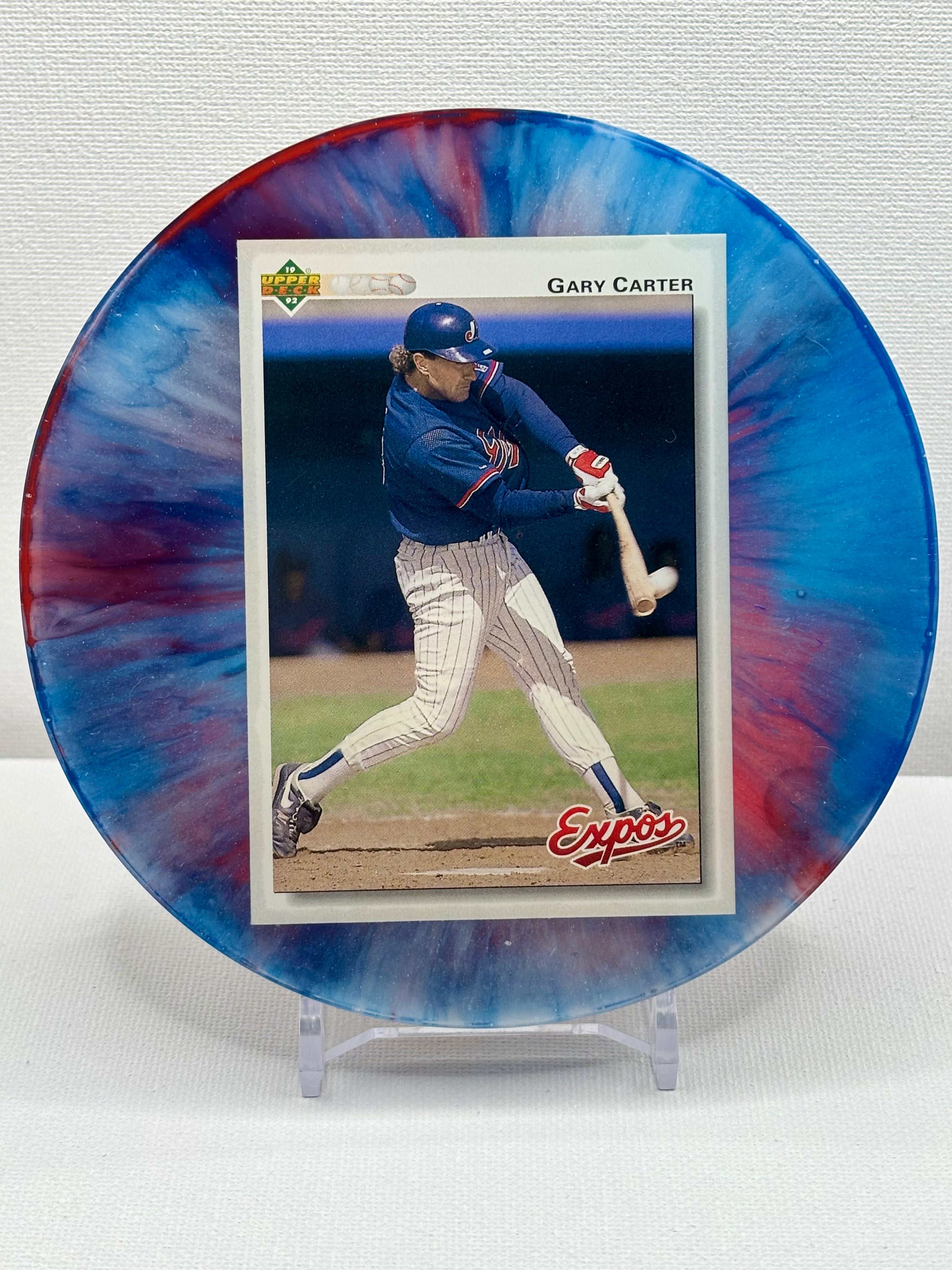 Gary Carter Montreal Expos Upper Deck 1992 MLB card unique Coaster
