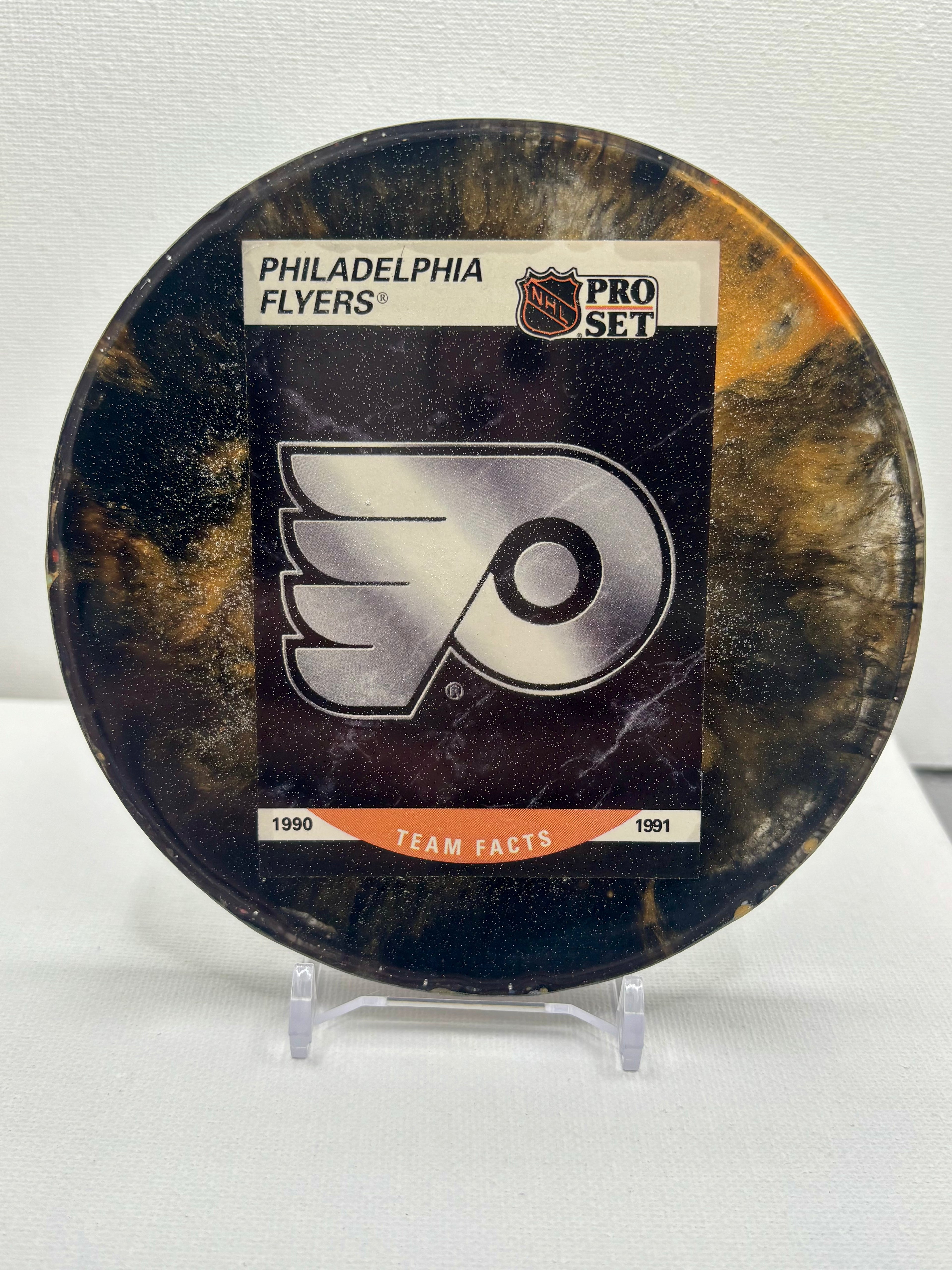 Philadelphia Flyers 90” NHL Pro Set card handmade Coaster