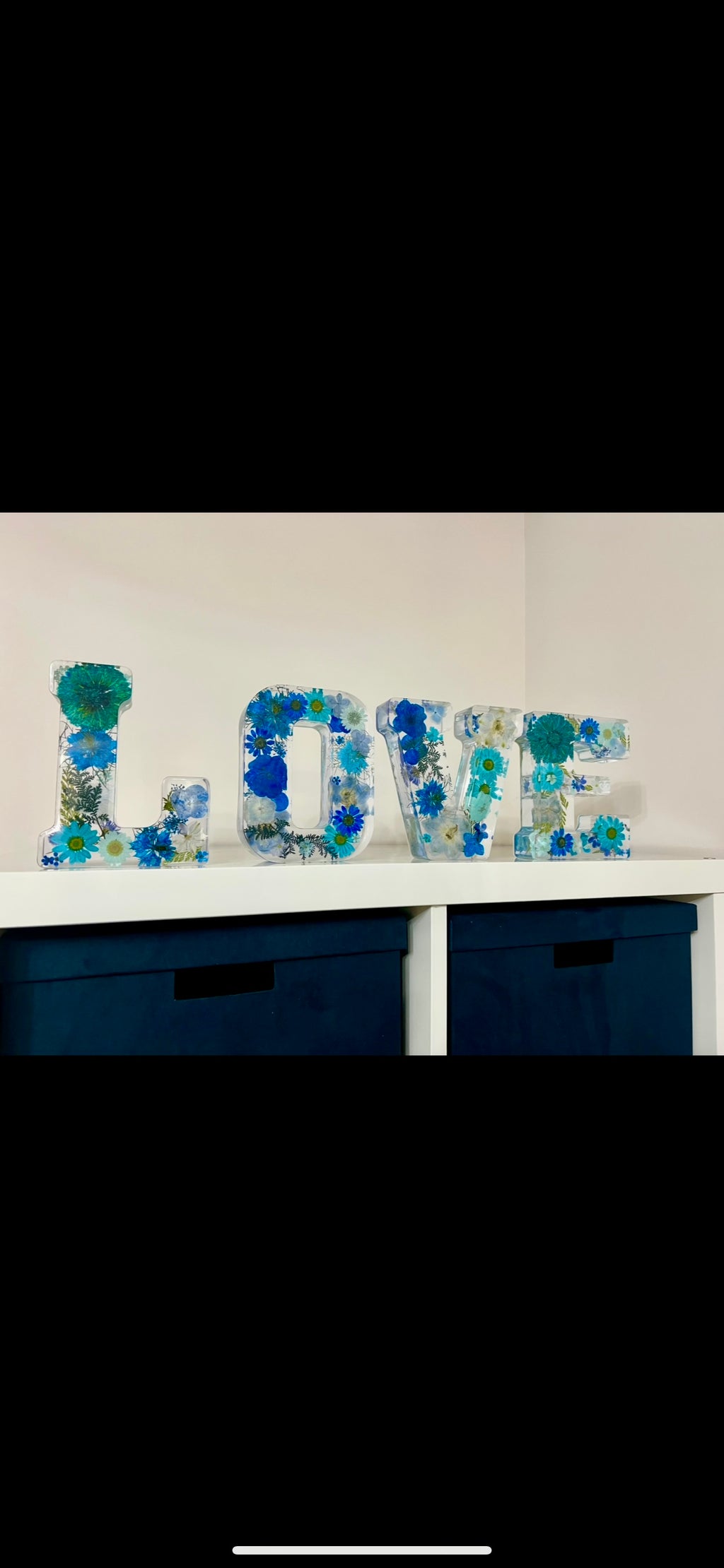 LOVE Resin Letter Sign: Giant Pressed Flower Decor for Weddings & Home