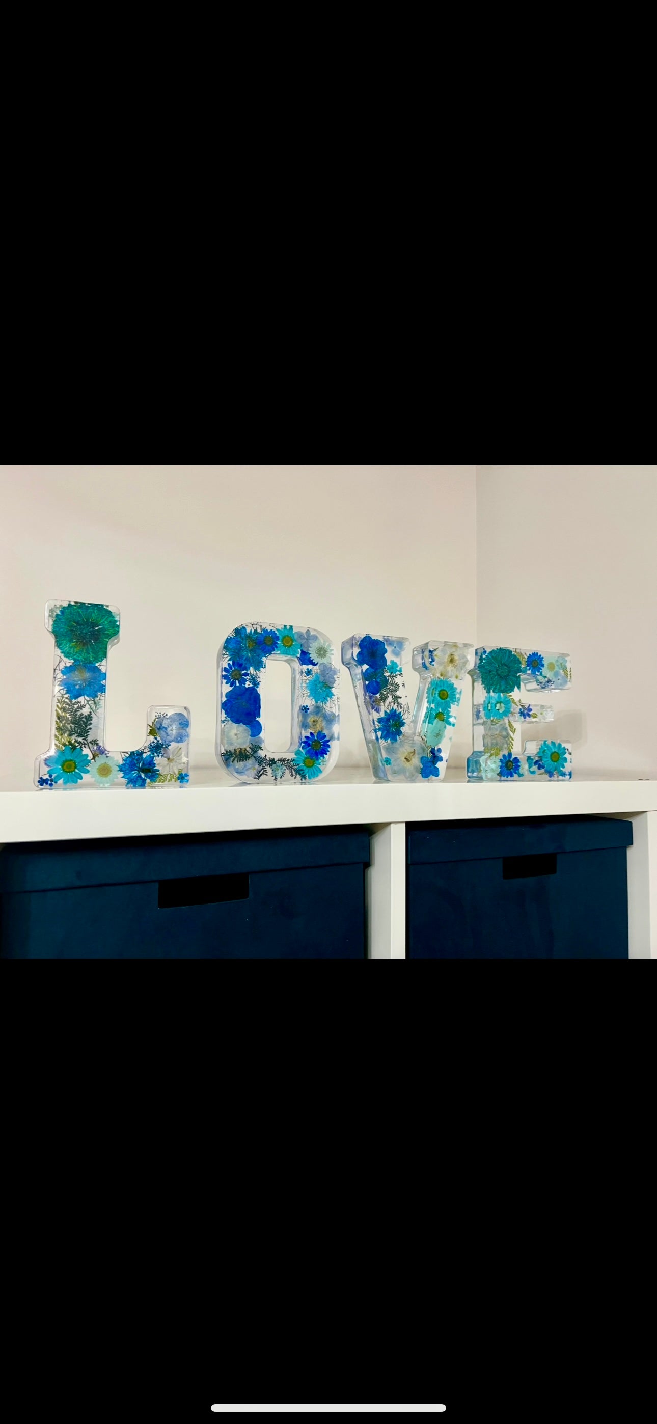 LOVE Resin Letter Sign: Giant Pressed Flower Decor for Weddings & Home