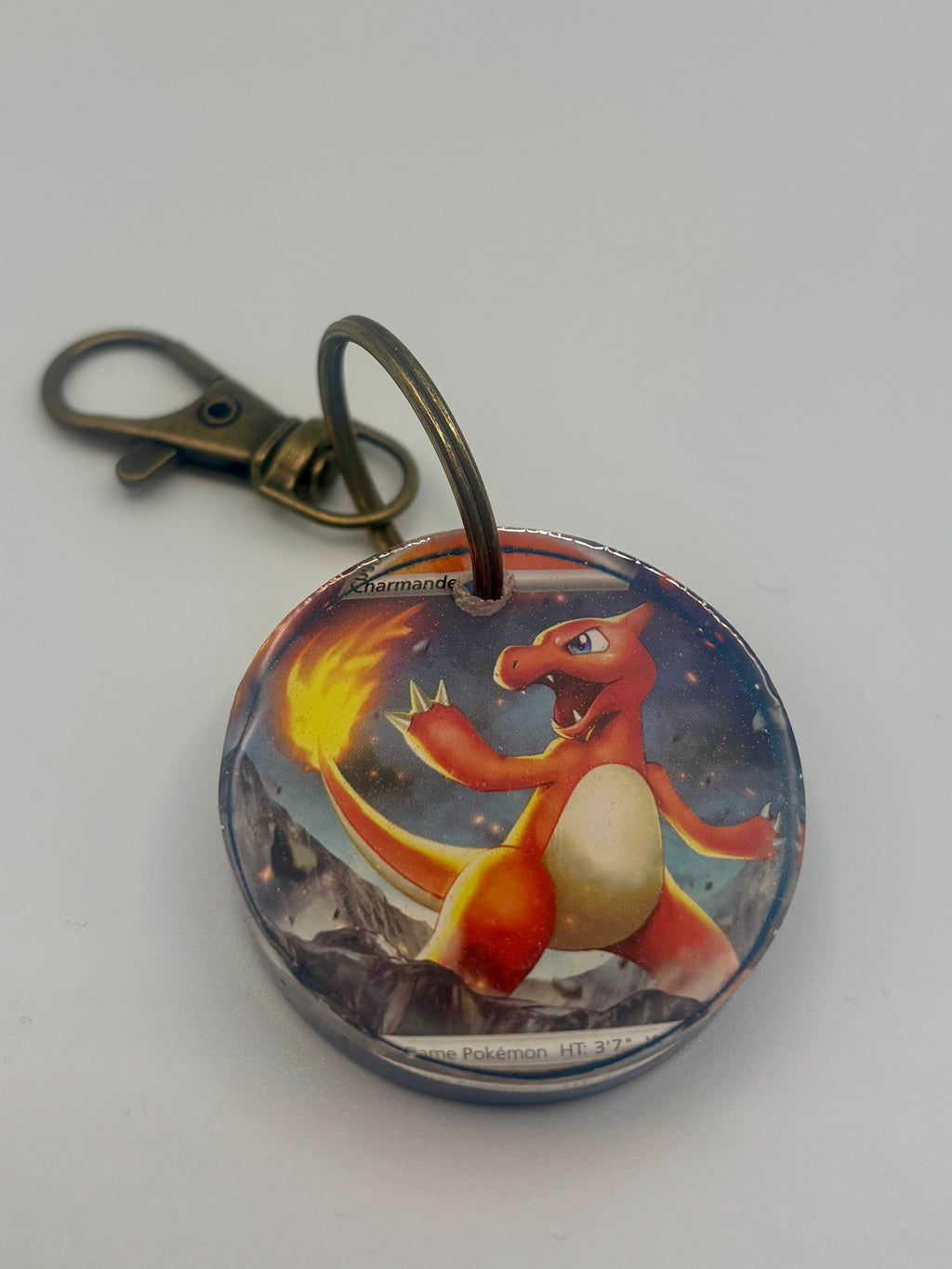 Handmade Charmeleon Pokémon Acrylic Keychain - Fiery Flame Pokémon TCG Charm