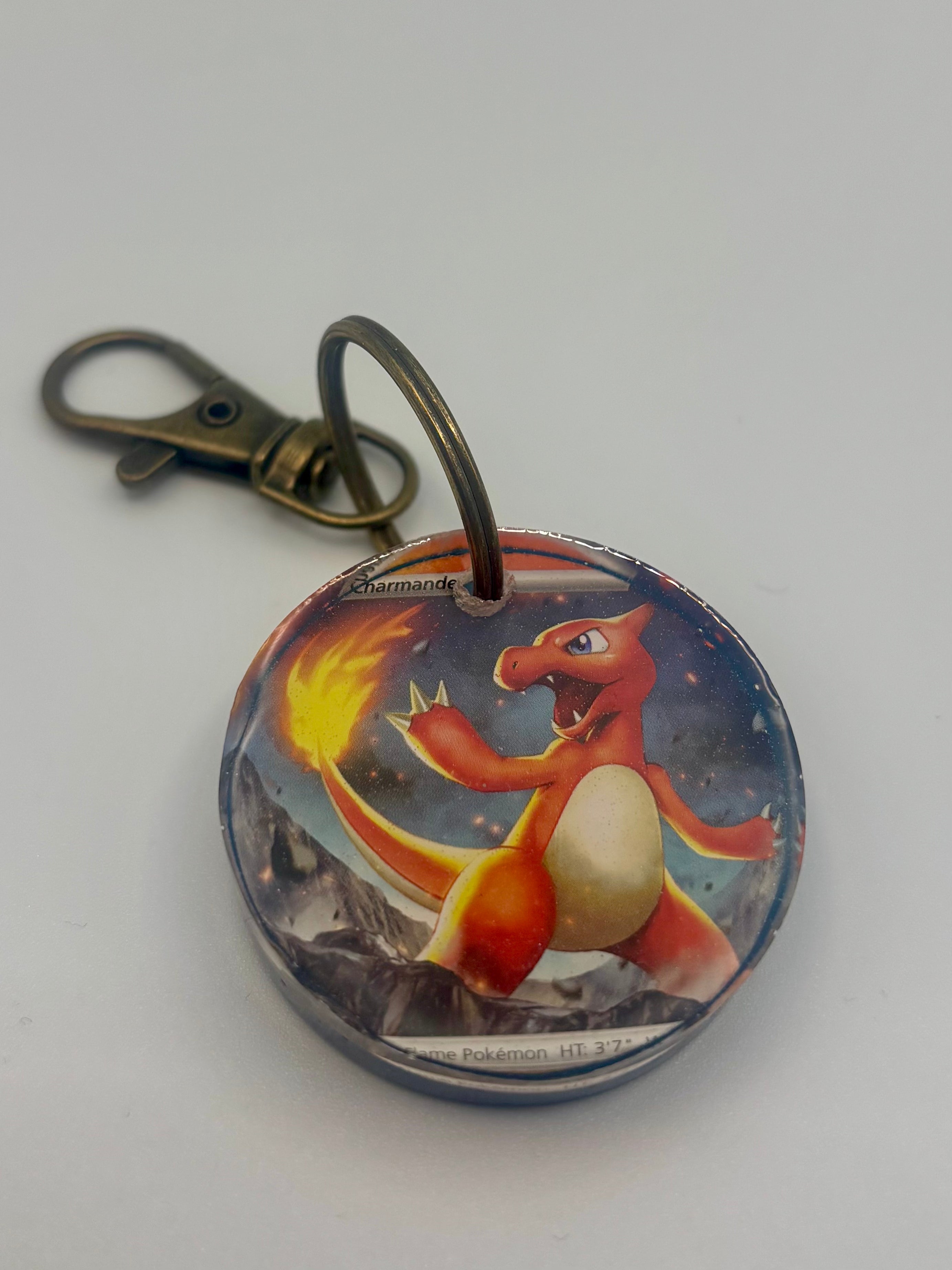 Handmade Charmeleon Pokémon Acrylic Keychain - Fiery Flame Pokémon TCG Charm