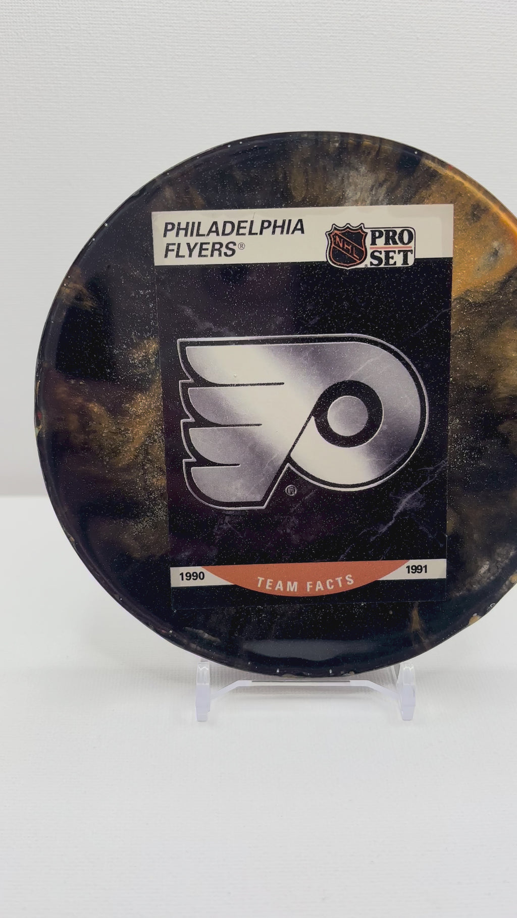 Philadelphia Flyers 90” NHL Pro Set card handmade Coaster