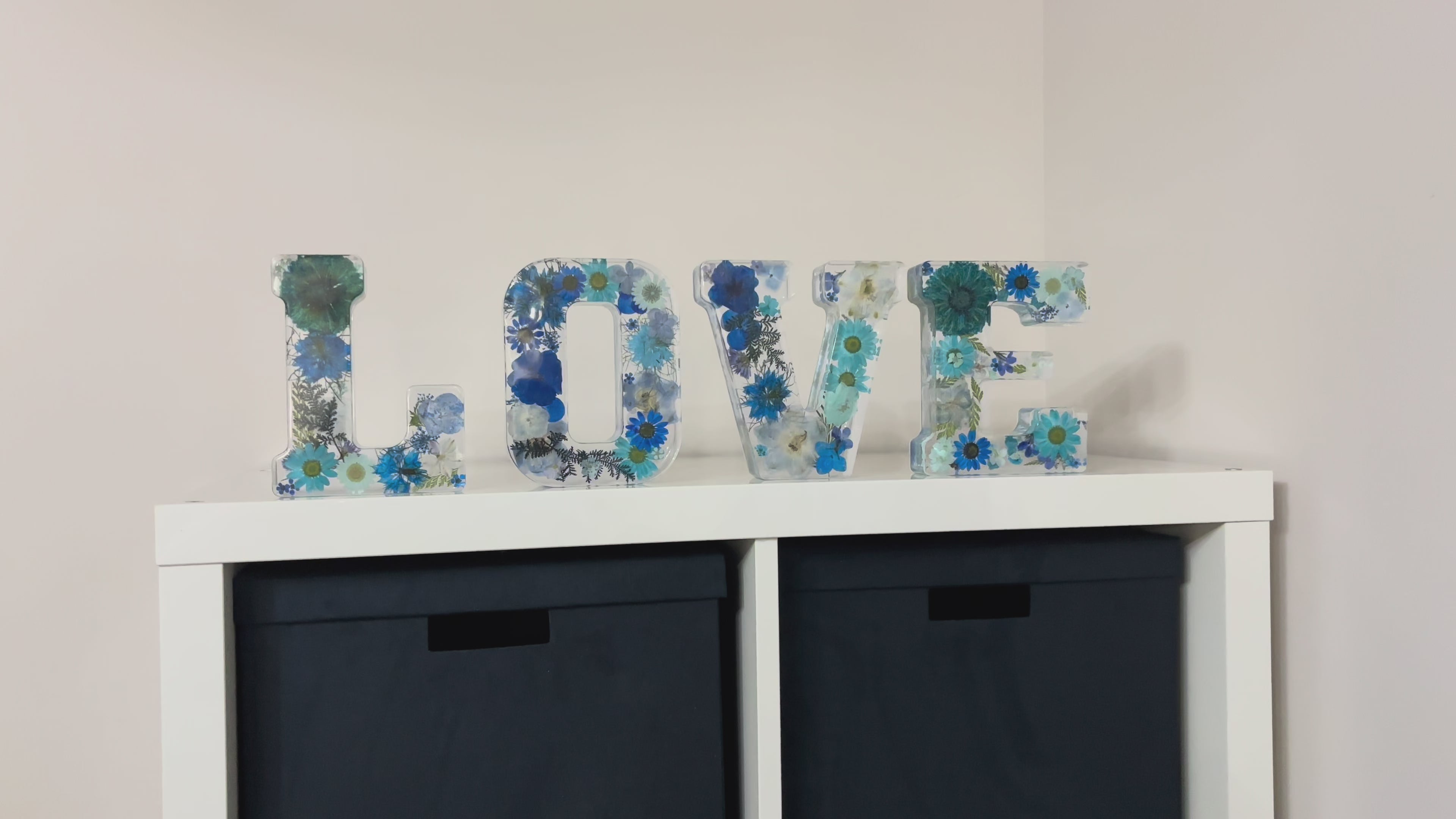 LOVE Resin Letter Sign: Giant Pressed Flower Decor for Weddings & Home
