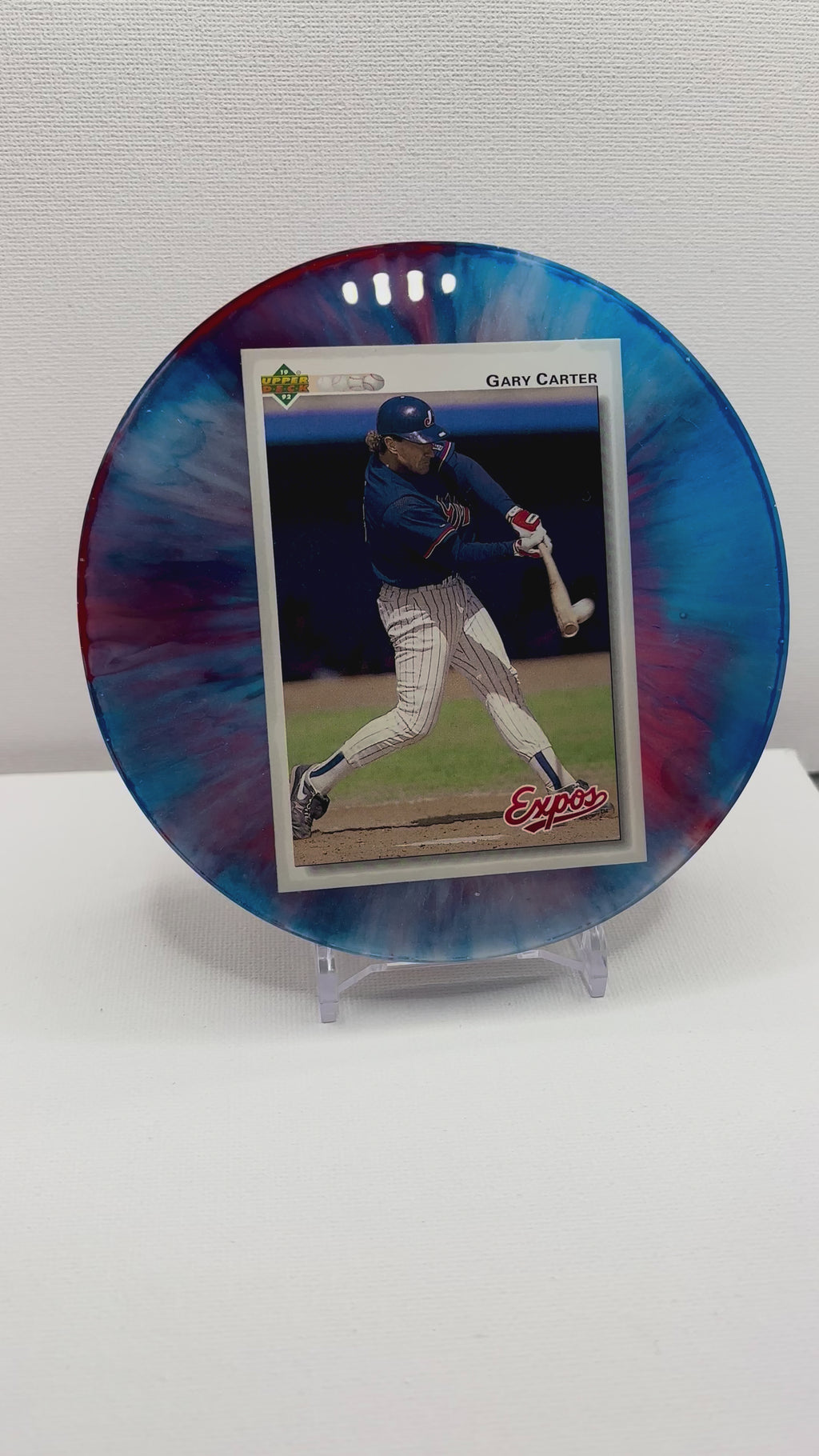 Gary Carter Montreal Expos Upper Deck 1992 MLB card unique Coaster