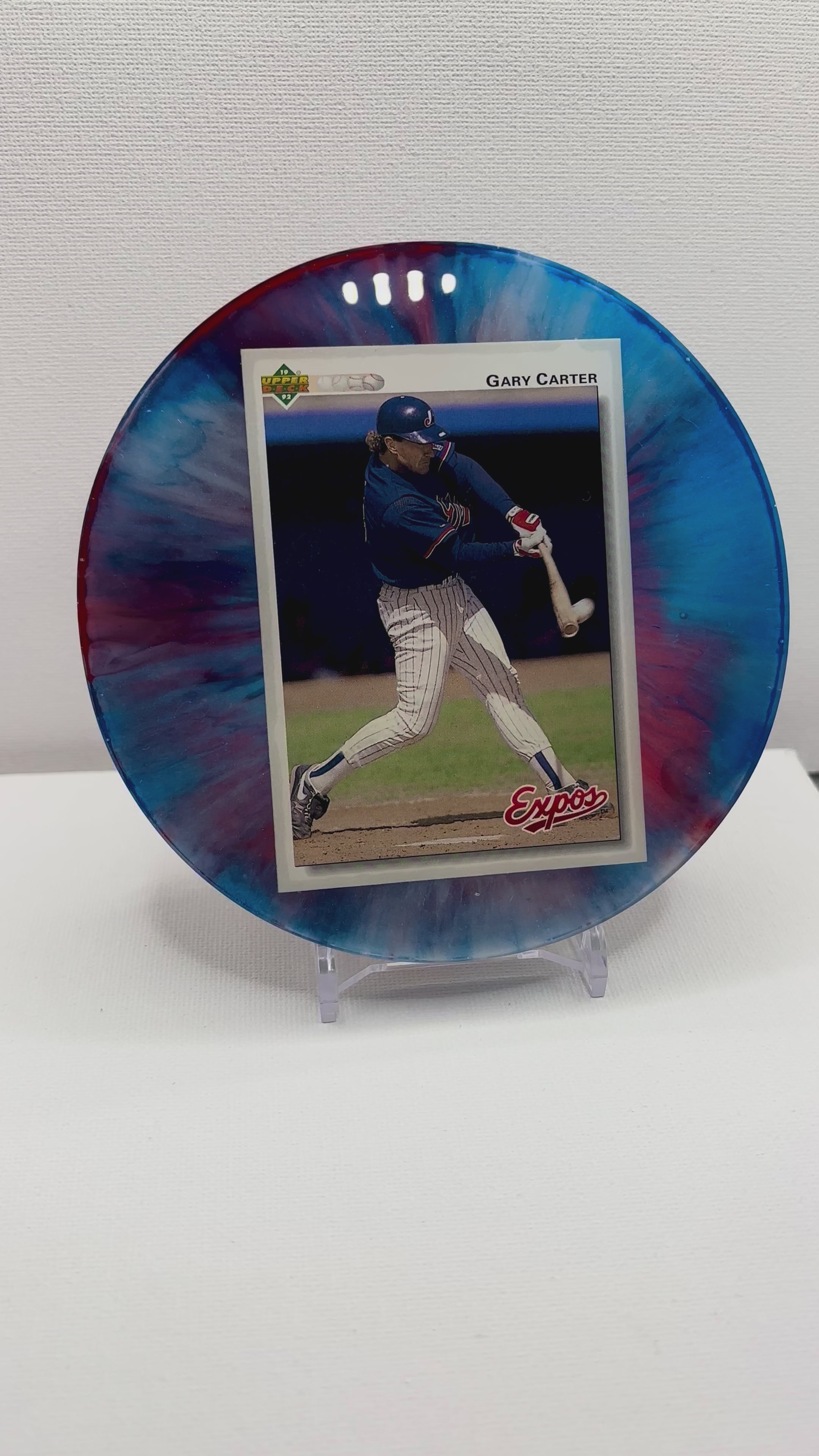 Gary Carter Montreal Expos Upper Deck 1992 MLB card unique Coaster